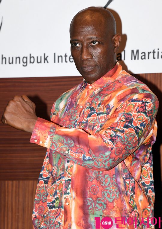할리우드 배우 웨슬리 스나입스 (Wesley Snipes)가 28일 오전 서울 장충동 신라호텔에서 열린 ‘2019 충북국제무예액션영화제’ 내한 기자회견에 참석했다. / 조준원 기자 wizard333@