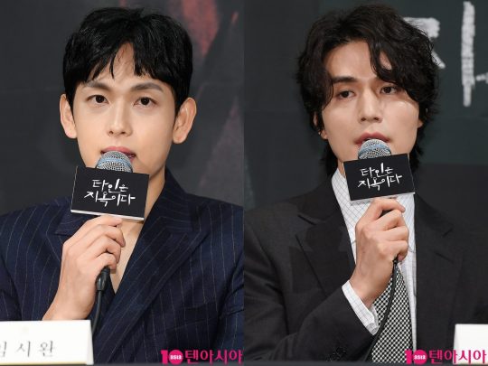 OCN 드라마틱 시네마 ‘타인은 지옥이다’를 통해 처음 호흡을 맞춘 배우 임시완(왼쪽)과 이동욱./ 이승현 기자 lsh87@