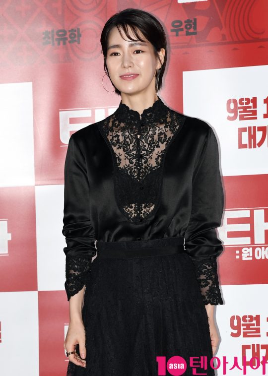 배우 임지연이 28일 오후 서울 자양동 롯데시네마 건대입구점에서 열린 영화 ‘타짜: 원 아이드 잭’ 언론시사회에 참석하고 있다.