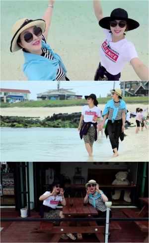 '배틀트립' 유혜리X최수린 자매, 트윈룩 장착 '쌍둥이라 해도 믿겠네'