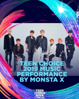 몬스타엑스 美 '틴 초이스 어워드'서 퍼포먼스 무대 꾸민다 “첫 K팝가수”