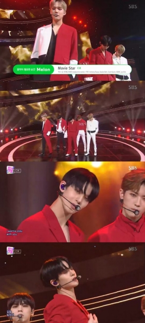 &#39;인기가요&#39; 섹시돌 CIX, 레드 슈트가 찰떡...굿바이 &#39;무비 스타&#39;