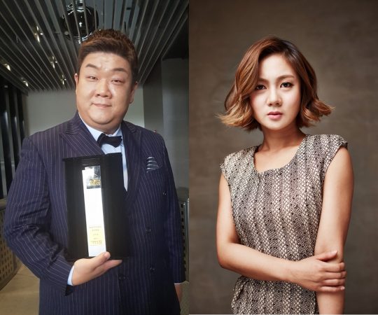 코미디언 유민상(왼쪽), 박나래. / 제공=JDB엔터테인먼트