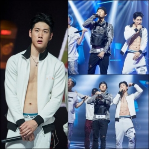 ‘사인히어’ 상의 벗고 등장한 ‘근육몬’ 래퍼...박재범 “나보다 몸 좋다”