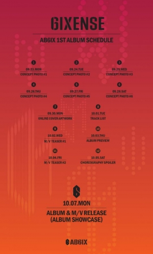 AB6IX (에이비식스), 첫 정규앨범 '식스센스'로 10월 7일 컴백 확정