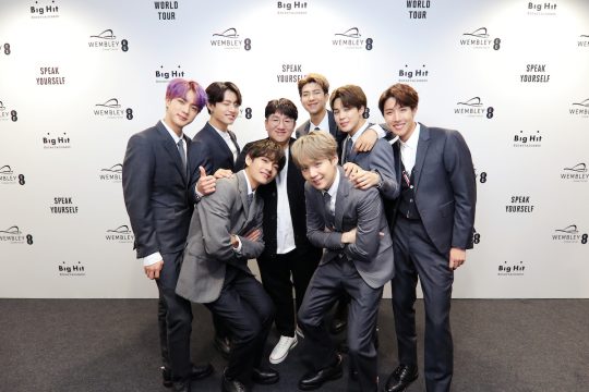 그룹 방탄소년단과 빅히트엔터테인먼트의 방시혁 대표 / 사진제공= 빅히트엔터테인먼트