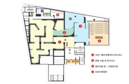 단성사 영화역사관 내부 구성도 / 사진제공=영안모자 제공
