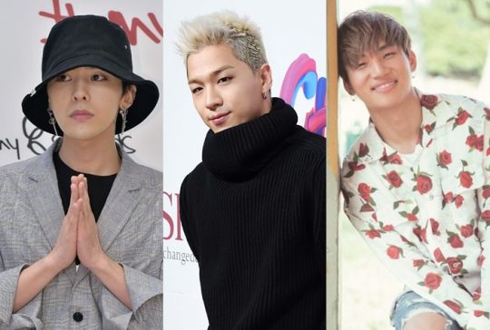 그룹 빅뱅의 지드래곤(왼쪽부터), 태양, 대성. / 텐아시아DB,YG 엔터테인먼트