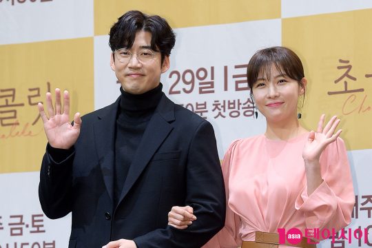 배우 윤계상(왼쪽), 하지원. / 서예진 기자 yejin@