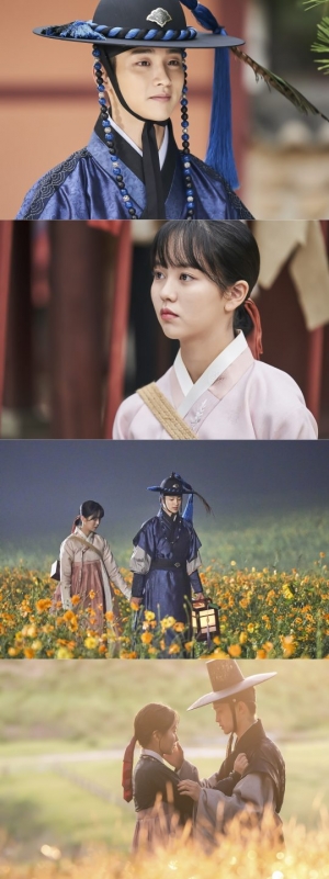 ‘녹두전’ 장동윤X김소현, 달빛 아래 꽃길 데이트 포착