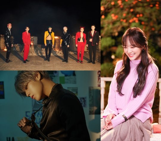 ‘인기가요’ 엑소(왼쪽 위부터 시계 방향), 세정, 박지훈. /사진제공=각 소속사