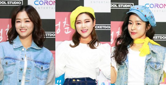 가수 정미애(왼쪽), 송가인, 홍자. / 제공=포켓돌스튜디오