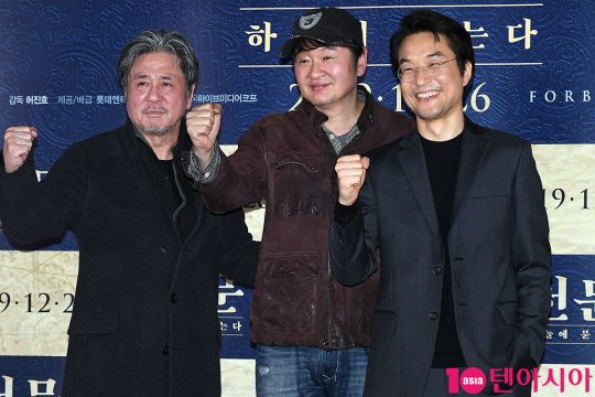 최민식(왼쪽부터), 허진호 감독, 한석규
