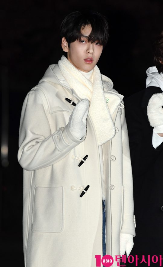 TXT 수빈이 20일 오전 서울 여의도 KBS 신관 공개홀에서 열린 KBS2 ‘뮤직뱅크'(뮤뱅) 리허설에 참석하고 있다.