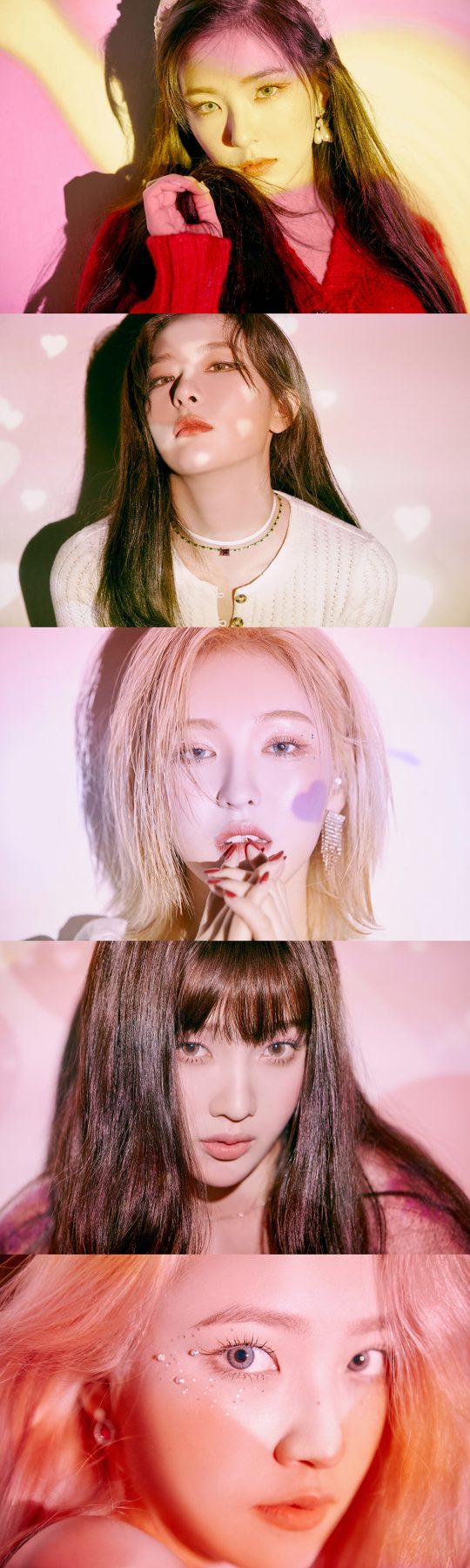 그룹 레드벨벳의 리패키지 앨범 ‘‘The ReVe Festival’ Finale’ 티저 이미지(위에서부터 아이린, 슬기, 웬디, 조이, 예리)