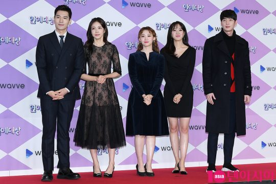 아나운서 김주우(왼쪽부터), 장예원, 김수민, 주시은, 김윤상