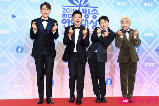 장성규(왼쪽부터), 전현무, 양세형, 유병재