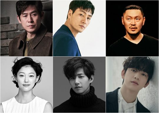 ‘야차’ 설경구(왼쪽 위부터 차례로), 박해수, 양동근, 이엘, 송재림, 박진영. /사진제공=각 소속사