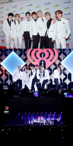 방탄소년단, 美 연말 축제 '징글볼' 뜨겁게 달궜다...할시와 협업 무대 '눈길'