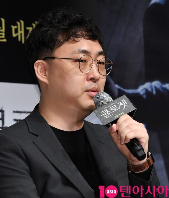 김광빈 감독이 2일 오전 서울 신사동 압구정 CGV에서 열린 영화 ‘클로젯’ 제작보고회에 참석하고 있다.