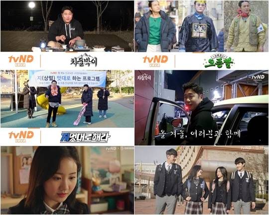tvN D 2020년 상반기 신규 오리지널 콘텐츠 라인업./ 사진제공=tvN D