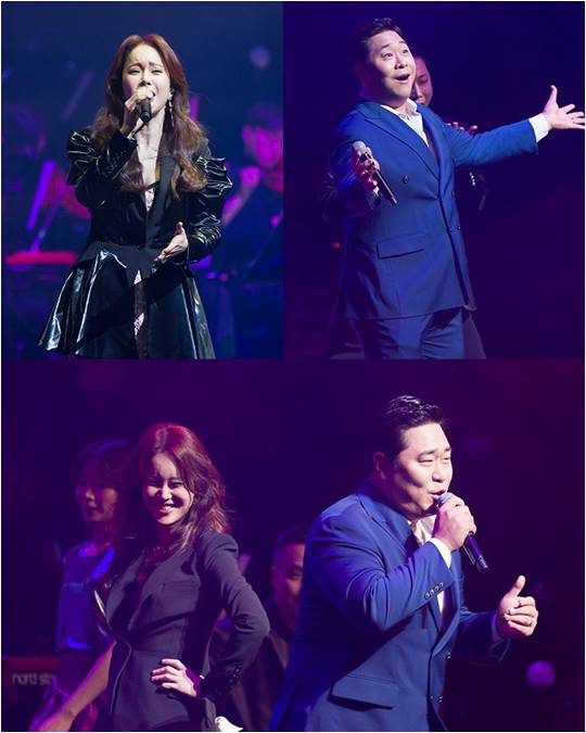 가수 백지영(왼쪽), 개그맨 문세윤./ 사진제공=트라이어스