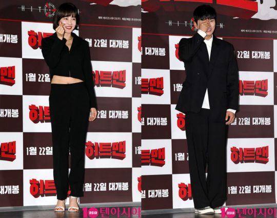 배우 황우슬혜와 이이경은 ‘히트맨’에서 각각 준의 든든한 아내 미나와 준을 좋아하고 존경하는 막내 암살요원 철로 분했다. /조준원 기자 wizard333@