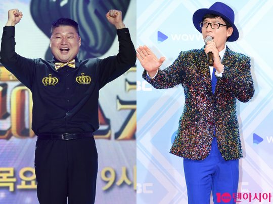 강호동(왼쪽), 유재석. /사진=텐아시아DB