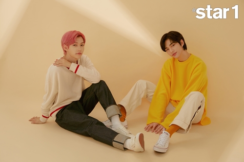 그룹 스트레이 키즈의 현진, 필릭스 화보. /사진제공=앳스타일