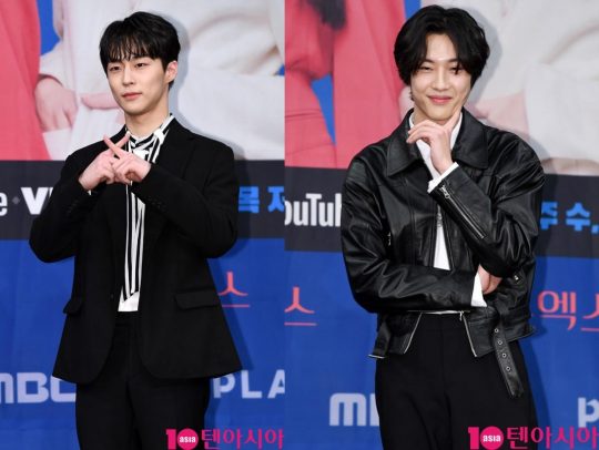 배우 배인혁(왼쪽), 이종원이 20일 오후 서울 상암동 MBC 골든마우스홀에서 열린 MBC 새 금요드라마 ‘엑스엑(XX)’ 제작발표회에 참석해 포즈를 취하고 있다./조준원 기자 wizard333@