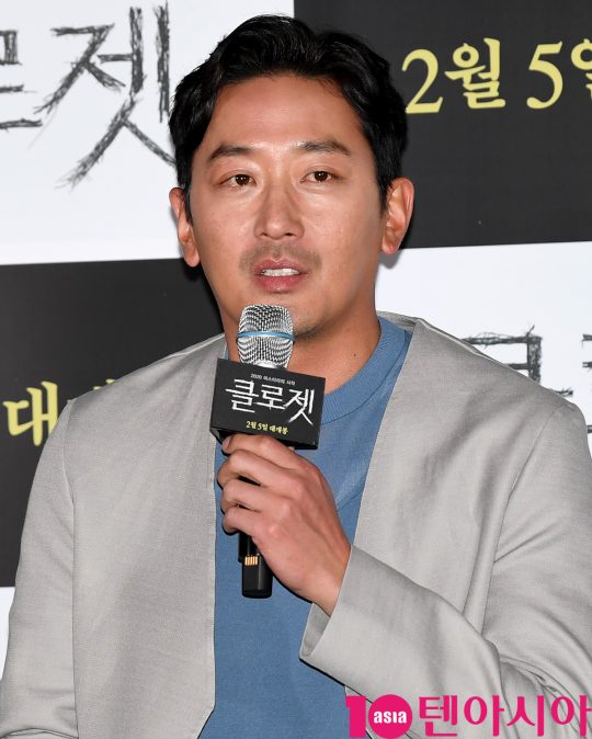 배우 하정우가 29일 오후 서울 한강로동 CGV용산아이파크몰점에서 열린 영화 ‘클로젯’ 언론시사회에 참석했다. /조준원 기자 wizard333@