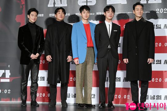 배우 이제훈(왼쪽부터), 안재홍, 최우식, 박정민, 박해수