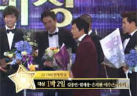 KBS, < KBS 연예대상 > 대상을 탄 KBS <해피선데이> '1박 2일' 팀에 대한 공식적 입장 밝혀.