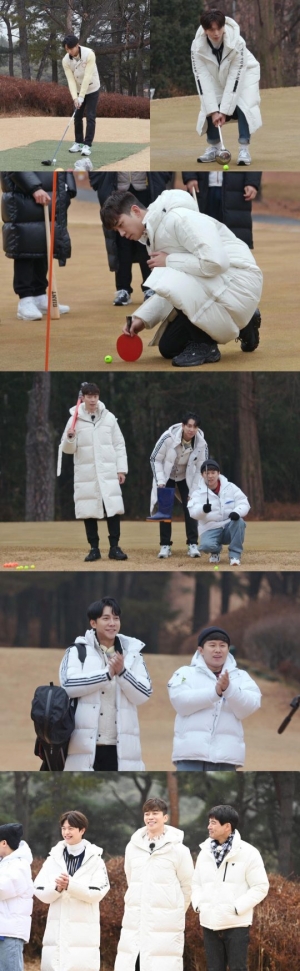 “정석으로 하지 말고!”...'집사부일체' 골프 레전드 사부, 승부욕 '폭발'