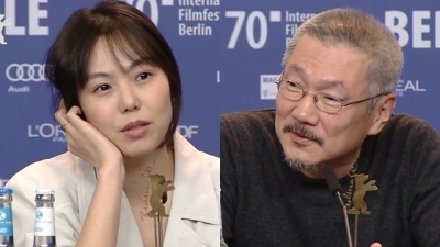 "날 잡아줘"…'도망친 여자' 홍상수♥김민희, 커플링 끼고 베를린영화제 참석 [종합]