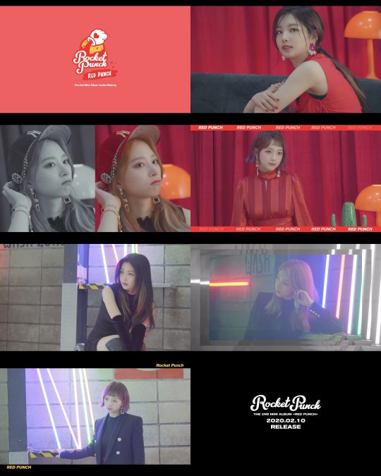 그룹 로켓펀치의 미니 2집 ‘레드 펀치(RED PUNCH)’ 재킷 메이킹 영상. /사진제공=울림엔터테인먼트