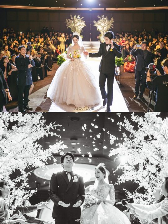 장기영, 박혜정 부부의 본식 화보. /사진제공=해피메리드컴퍼니