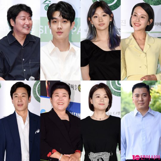 영화 ‘기생충’의 배우 송강호(왼쪽 위부터 차례로), 최우식, 박소담, 조여정, 이선균, 이정은, 장혜진, 박명훈. /사진=텐아시아DB