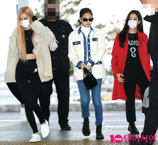 블랙핑크 로제(왼쪽부터), 제니, 지수