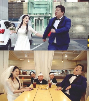 열애설부터 웨딩촬영까지...유민상♥김하영, 꽉 잡은 두 손