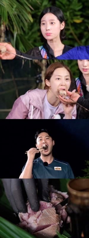“정글 9년 만에 참치 통구이는 처음”..'정글의 법칙' 김병만도 놀란 참치 만찬
