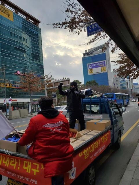 배우 김보성 / 사진 = 페이스북 '실시간 대구' 페이지 캡처