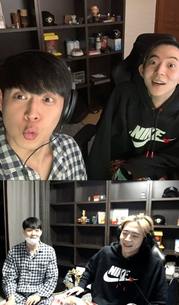 배우 박유천(왼쪽)과 박유환/사진= 박유환 개인방송 캡쳐