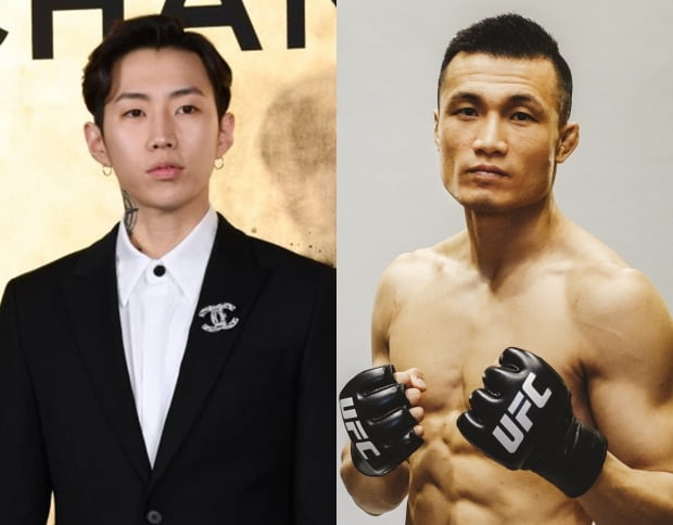 가수 박재범(왼쪽), UFC 선수 정찬성 / 사진=텐아시아DB, AOMG 제공