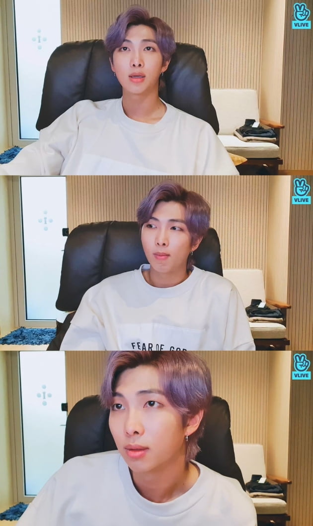 그룹 방탄소년단의 RM/사진= 네이버 V라이브 캡처