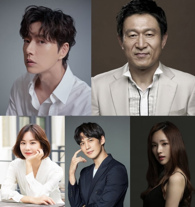 배우 박해진(왼쪽부터 시계방향), 김응수, 박아인, 박기웅, 한지은./ 사진제공=각 소속사