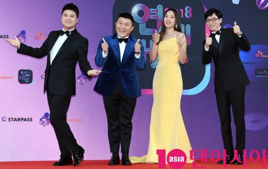 '해피투게더' MC들. 이중 배우 조윤희 (오른쪽 두번째)는 지난해 하차했다./ 사진제공=KBS2