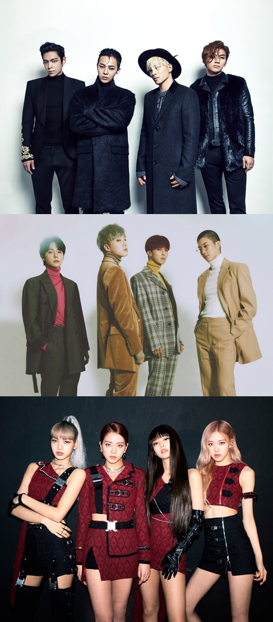그룹 빅뱅, 위너, 블랙핑크 / 사진제공=YG엔터테인먼트