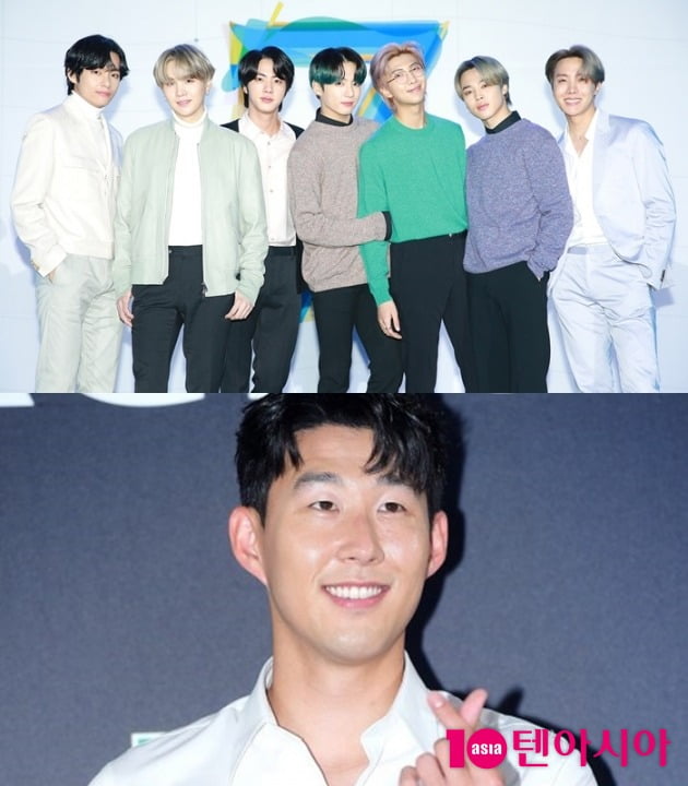 그룹 방탄소년단, 손흥민 / 사진=빅히트엔터테인먼트, 텐아시아DB