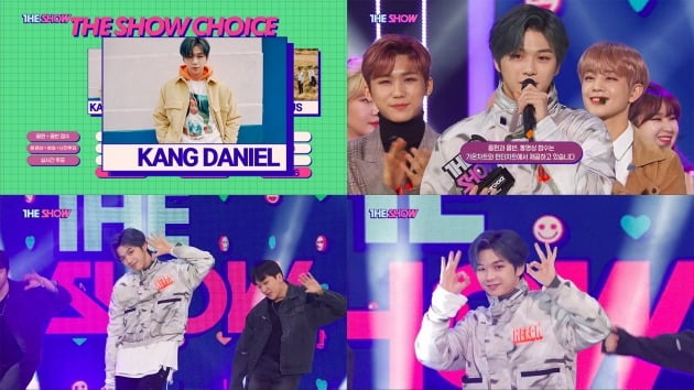 '더쇼'에서 1위를 차지한 가수 강다니엘 / 사진=SBS MTV '더쇼' 캡처